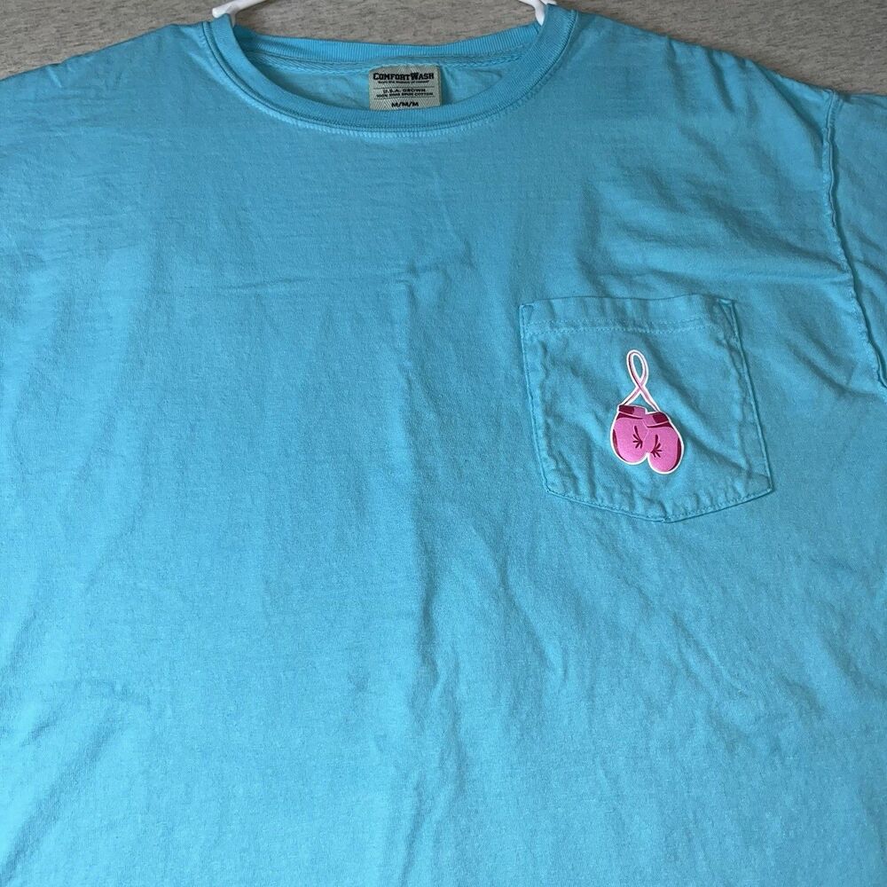 Comfort Wash Made In USA Breast Cancer Awareness Together We Fight Size Med Blue